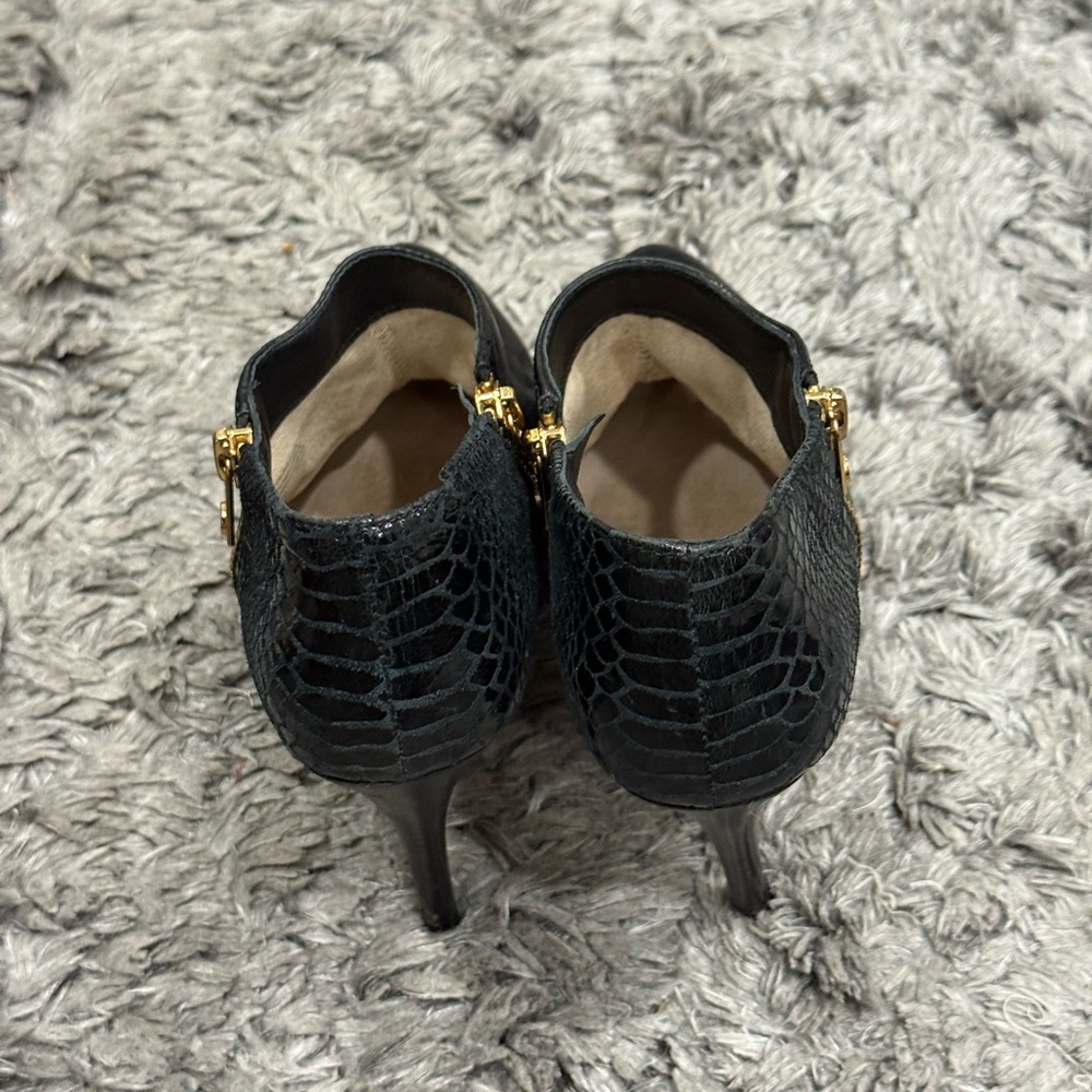 MICHAEL KORS York Python-embossed Black Ankle Boot - image 5